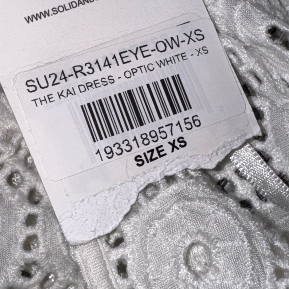 NWT Solid & Striped x REVOLVE Kai white Brule Leaf Eyelet maxi dress size xsmall - Picture 10 of 14